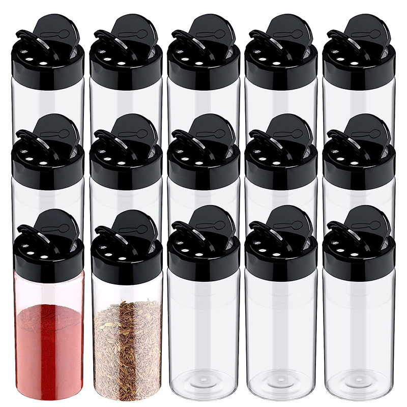 Camping Cooking Container - LMETJMA Clear Plastic Spice Jar with