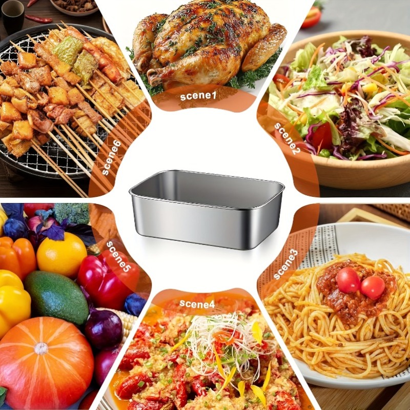 5pcs Stainless Steel Food Cont - Camping Cooking Organizer 评论和价格